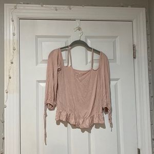pink long sleeve shirt